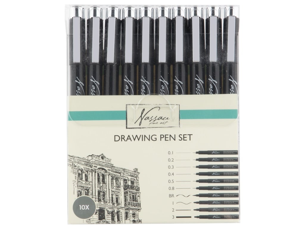 Drawing pen set fineliners 10pcs