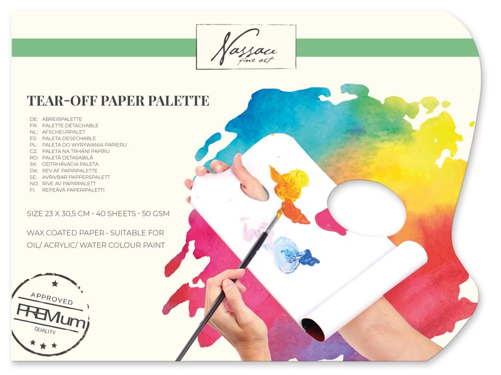 Palette tear-off paper,40 sheets,23x30,5cm ,50gsm