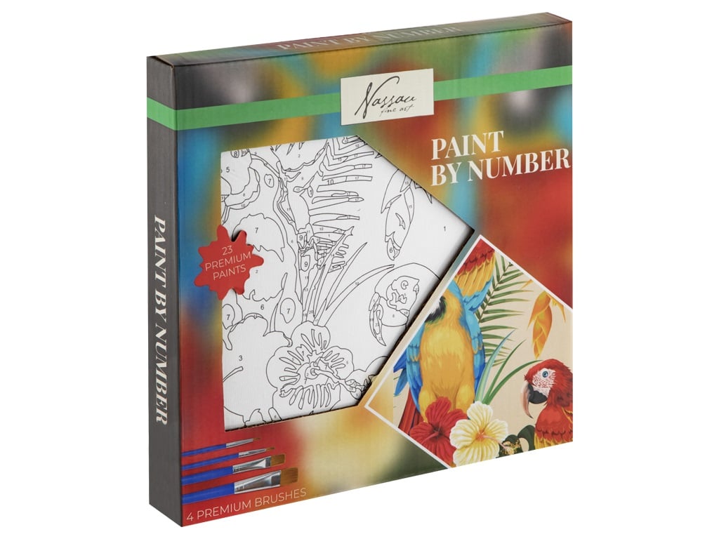 Schilderen-op-Nummer Pakket – Papegaai | DIY Hobbyset s