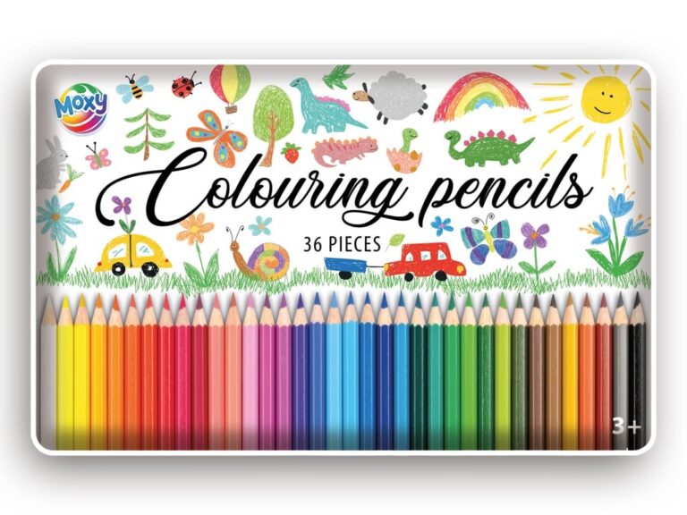 36 colouring pencils in tin box