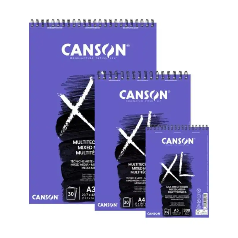 Canson XL Mixed Media Textured papierblok 300 g/m² – 30 pagina’s