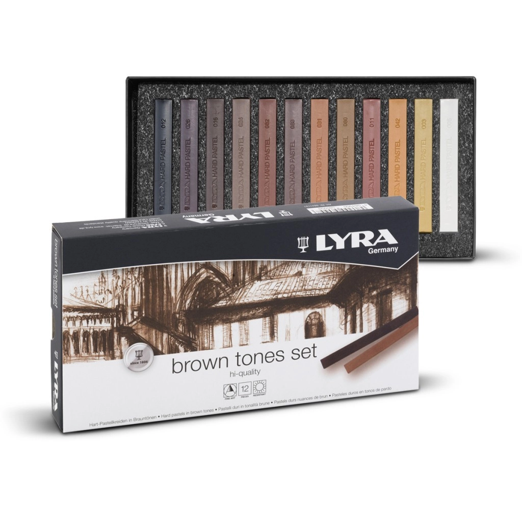 Brown tones set pastel Lyra Hard pastels