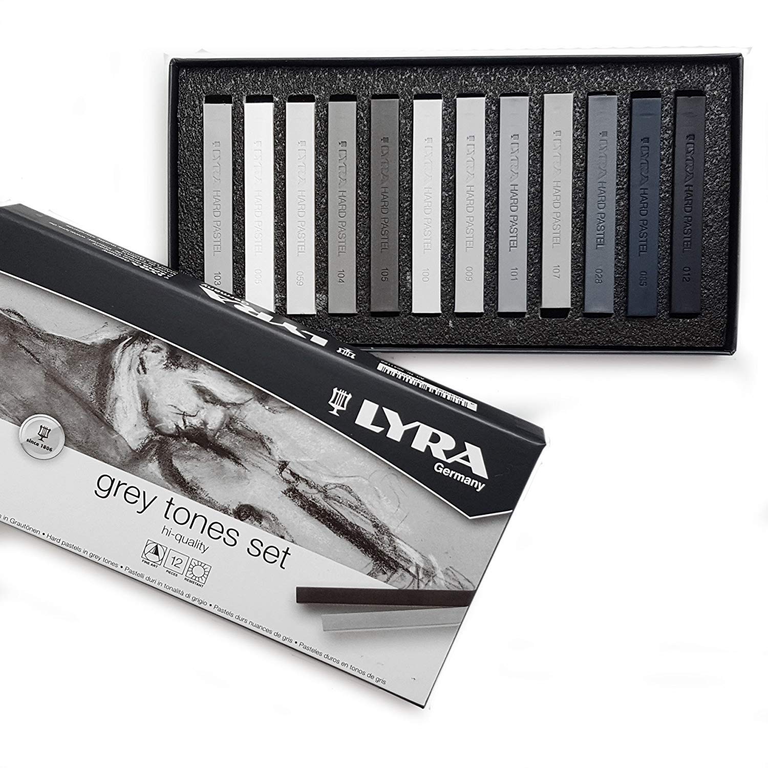 LYRA Grey tones set pastel Hard pastels