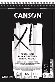 XL Pad Black Drawing Spiral Coarse/Smooth Grain Canson 150g/m²