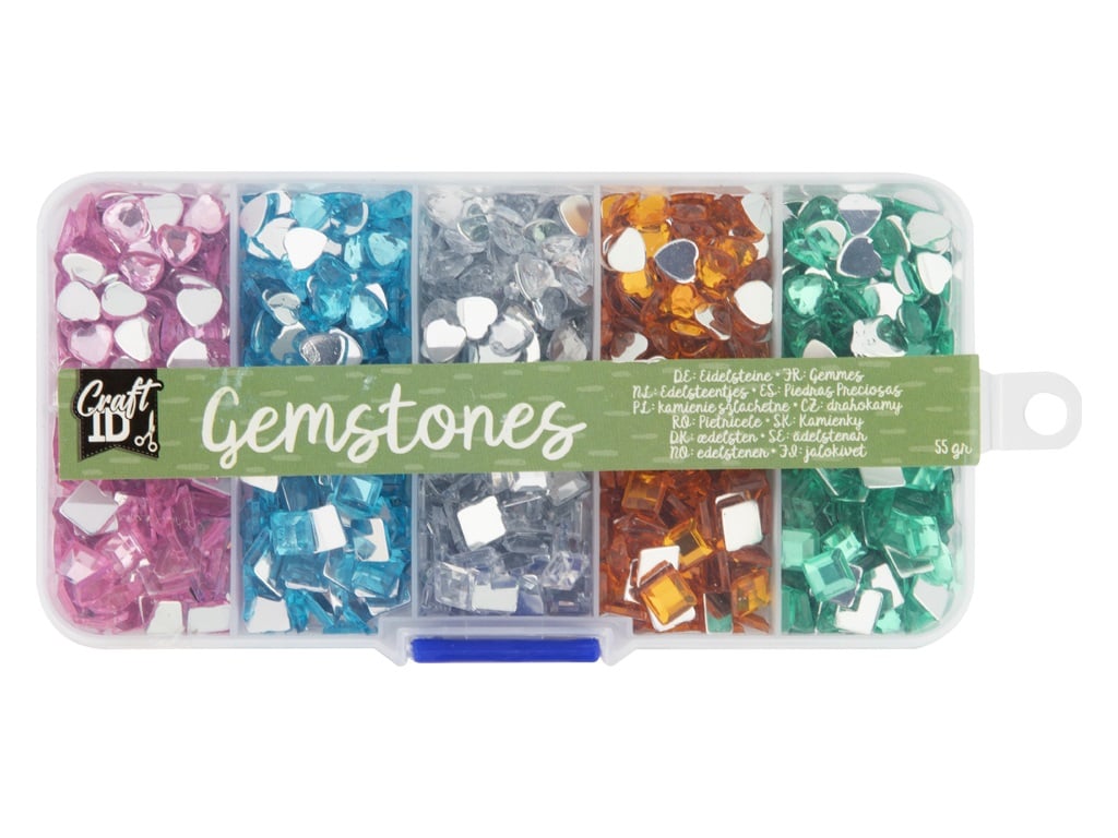 Gemstones in storage box 55grams