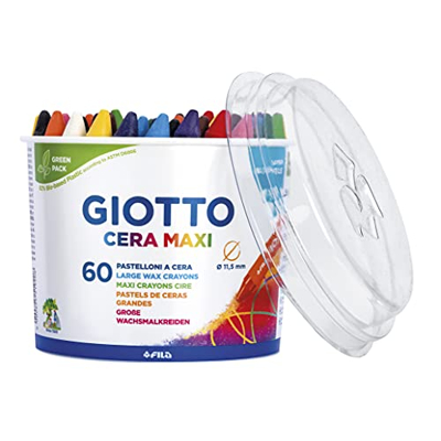 Giotto pot of 60 maxi wax pastels