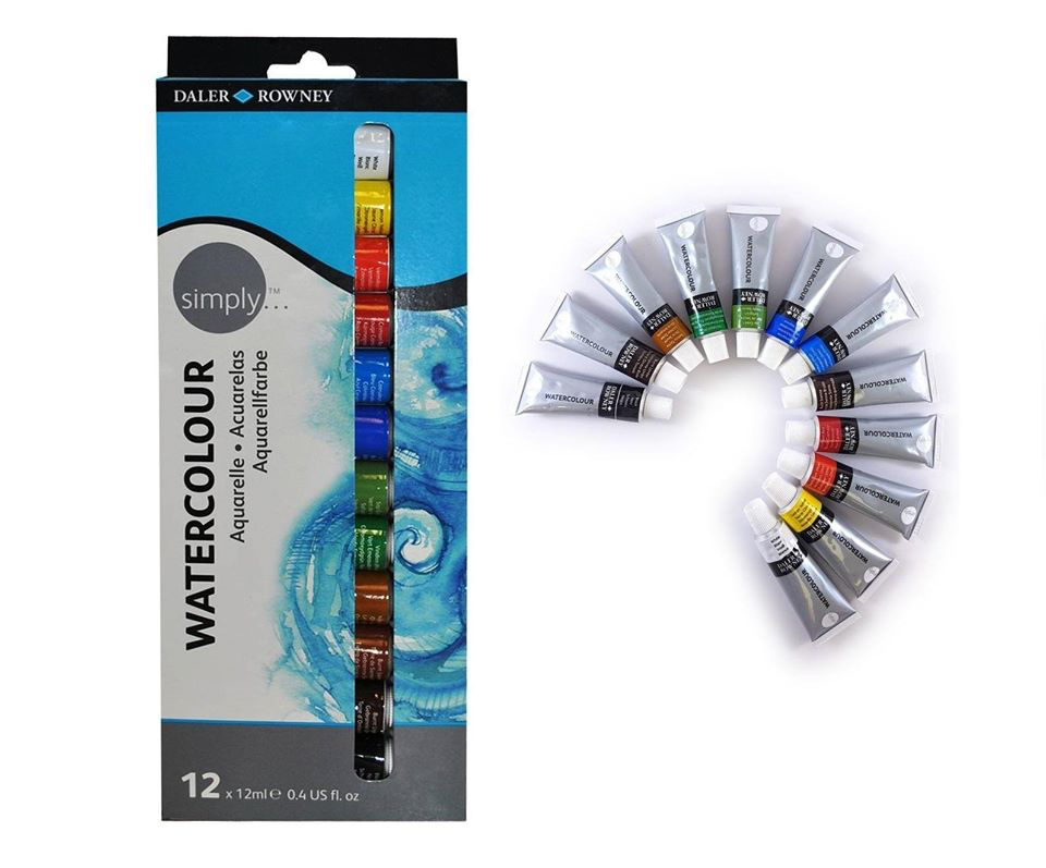Set van 12 Simply Daler-Rowney aquarellen 12 ml
