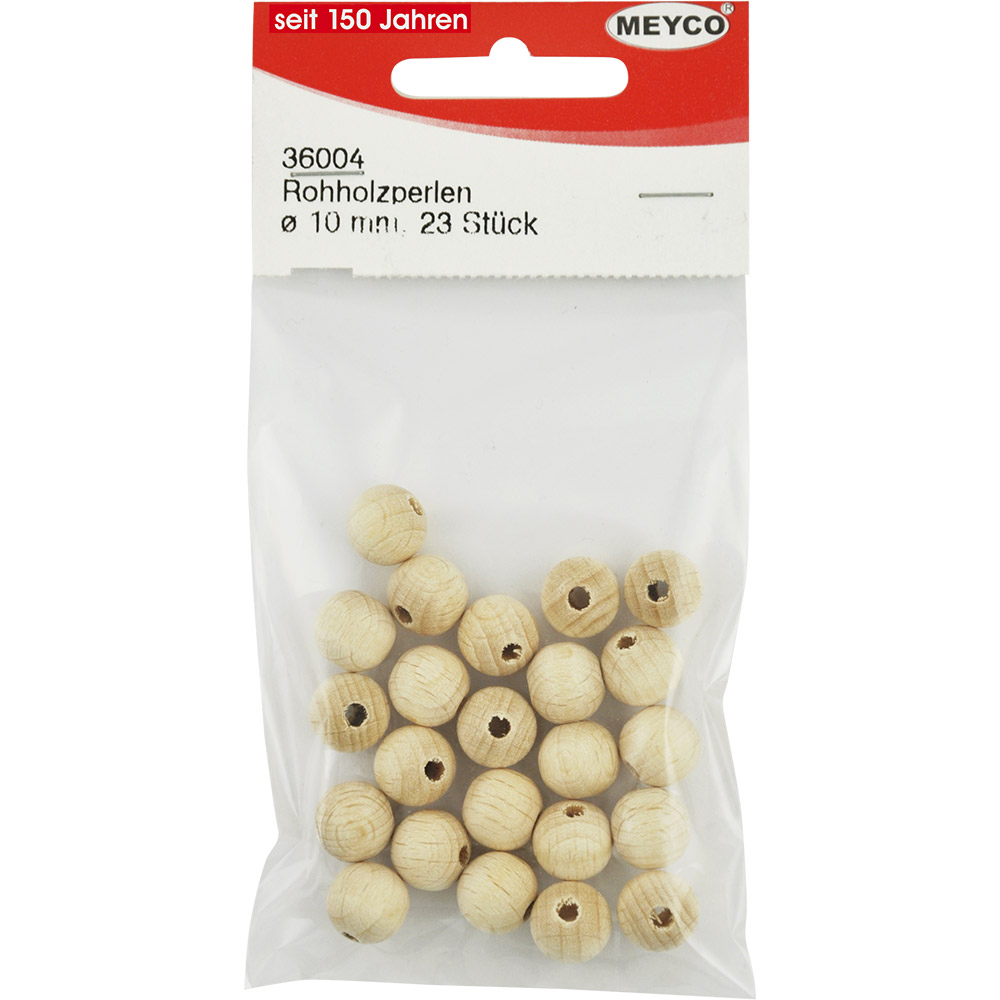 Houten kralen 10mm, 23 stuks