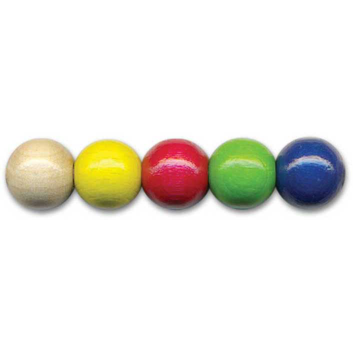 Houten kralen gemengd kleuren, 20 stuks