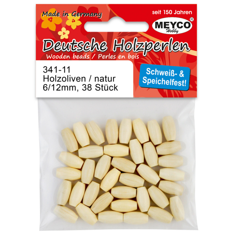 Houten olijven 4/6mm, 70 stuks