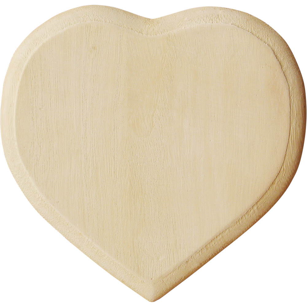 Hout plank hart 13,5x13,5cm, 3mm
