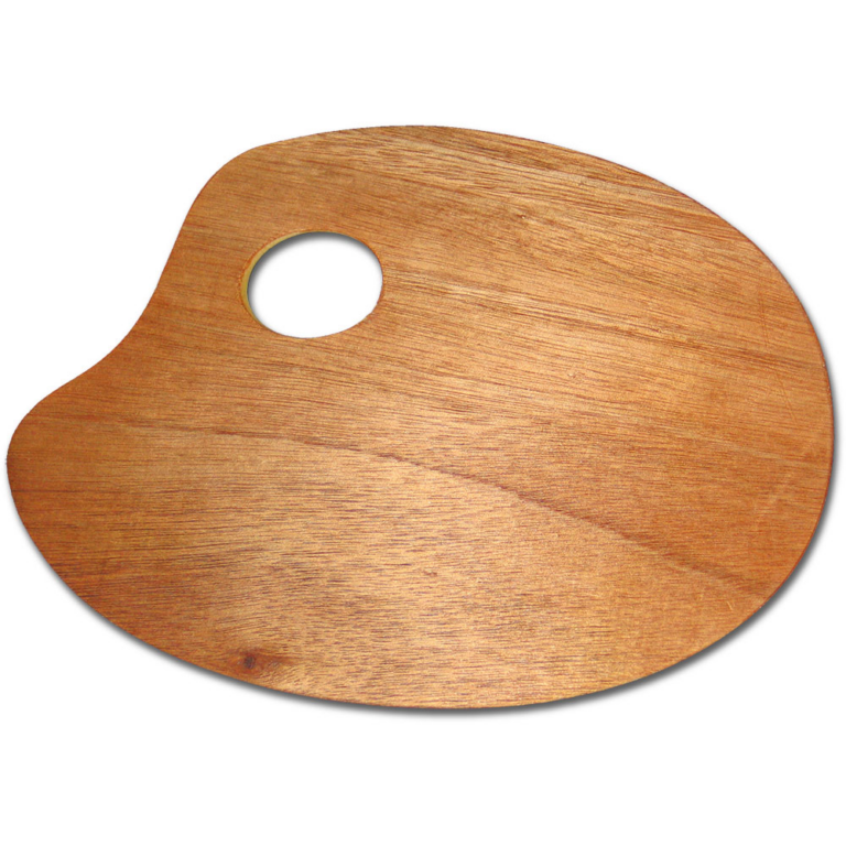 Hout palette ovaal 18x24cm