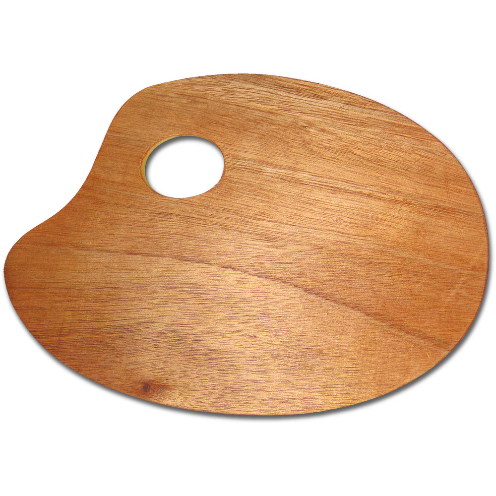 Hout palette ovaal 18x24cm