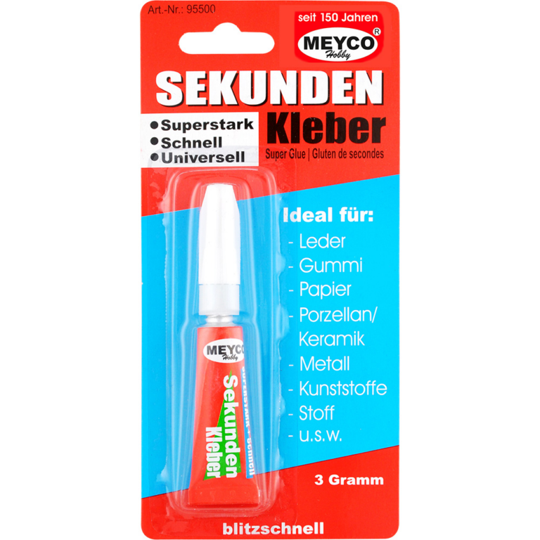 Superglue (vloeibaar), 3g tube