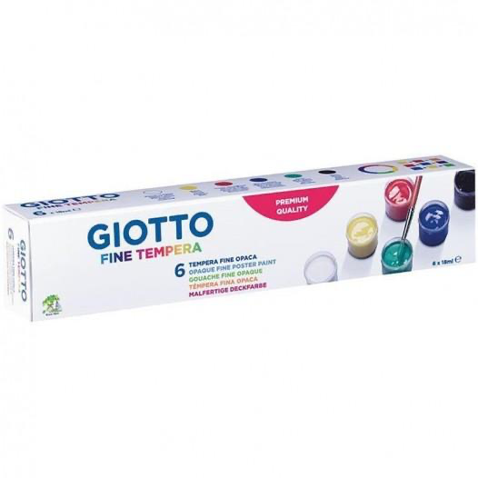 Giotto fine tempera poster verf set 6 kleur