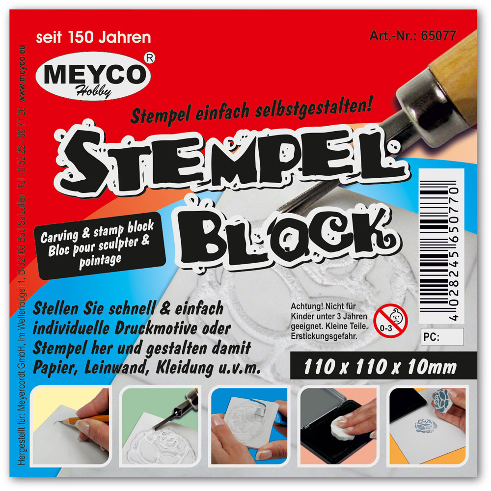 stempelblok voor snijden 110 x 110 x 10mm