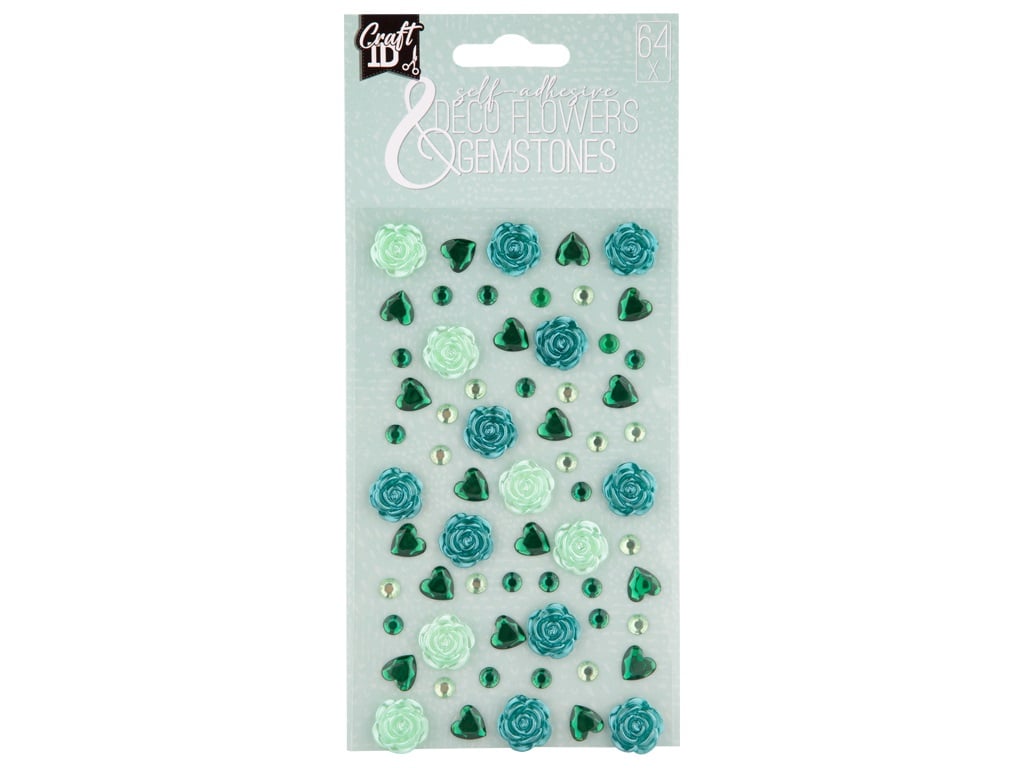 FLOWERS & GEMSTONES – Decoratiestickers-Groen