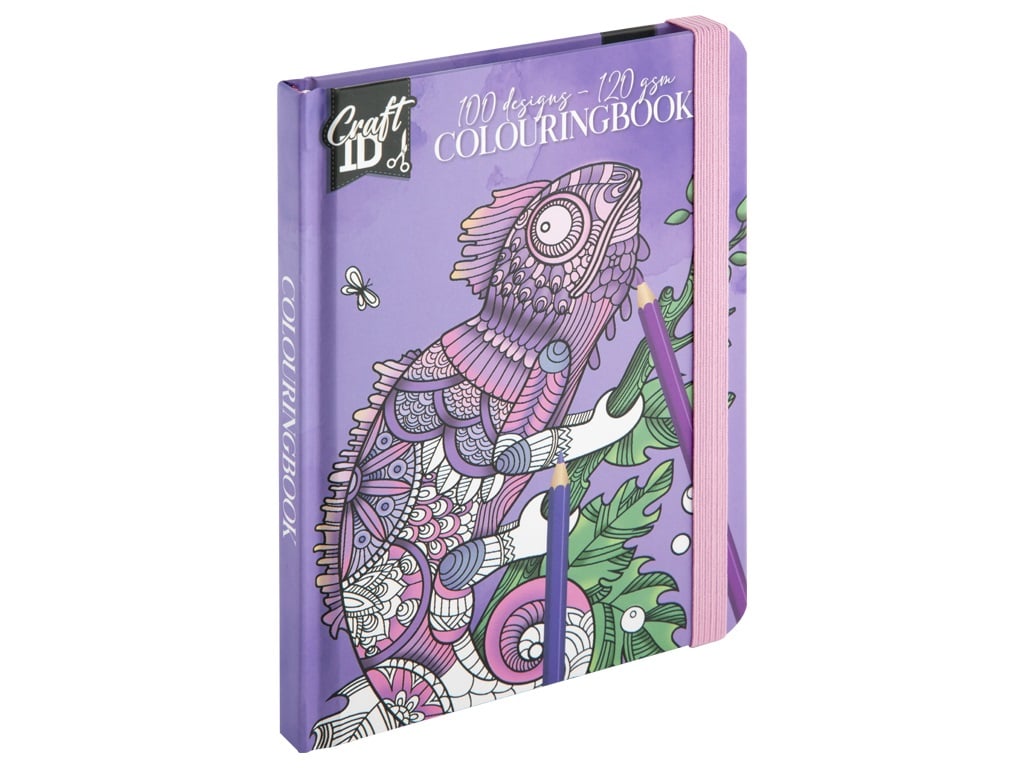 KLEURBOEK – 12×16×1,3 cm – 50 vellen-Paarse omslag