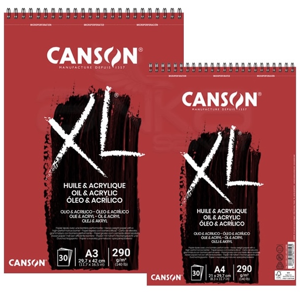 Canson XL Oil & Acrylic Schetsblok – 290 g/m², 30 vellen