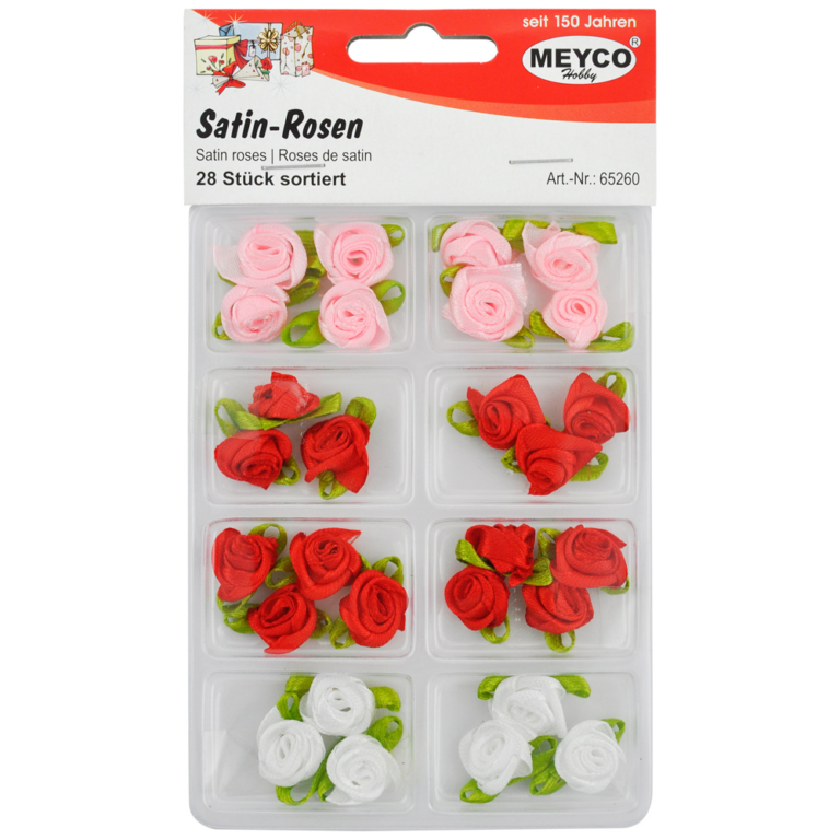 Mini Satijnen Rozen – 28 stuks