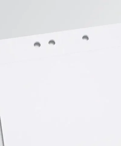 Flipoverblok Sigel 80g 68x98cm blanco, 5 sets a 20 vel met perforatie
