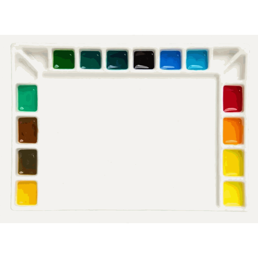 Meeden Rectangular Palette with 18 Wells