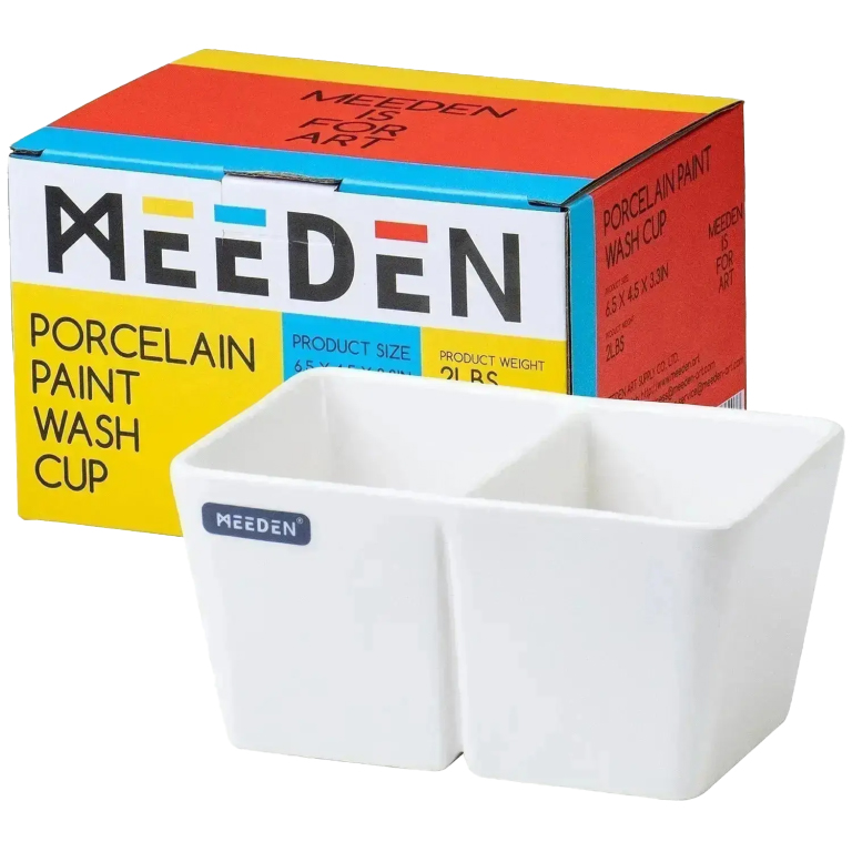 Meeden Porcelain Brush Stand & Water Well