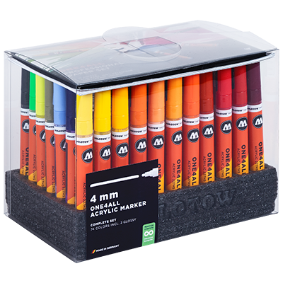 Molotow One4All 2mm Marker Complete Set with 74 Markers