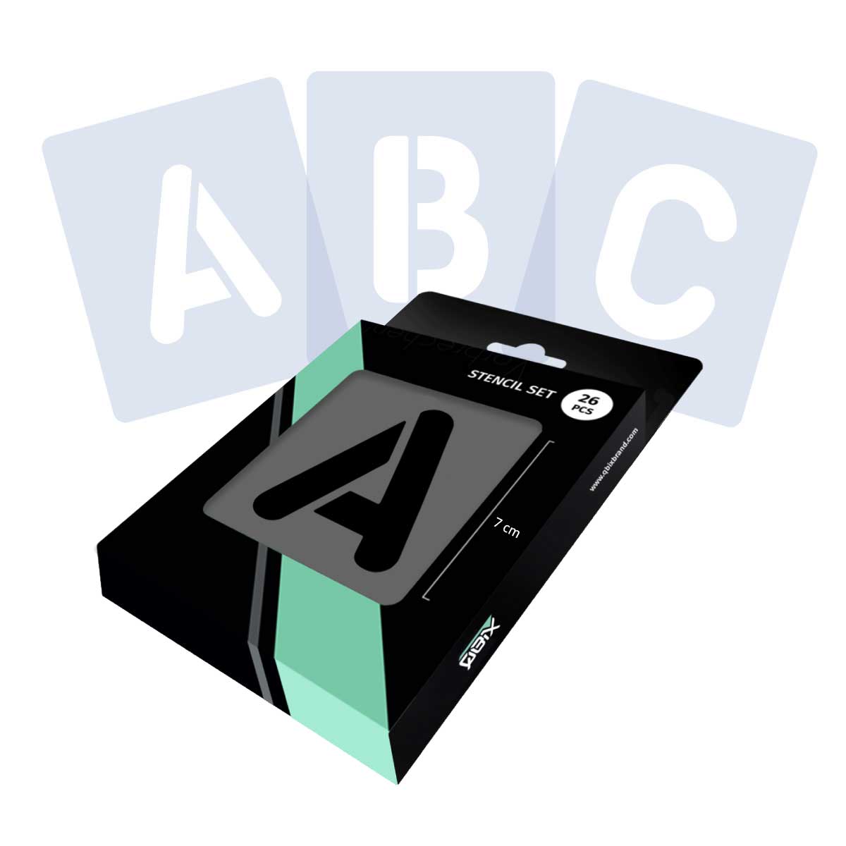 Qbix Alphabet Set 7cm - Rounded (26)