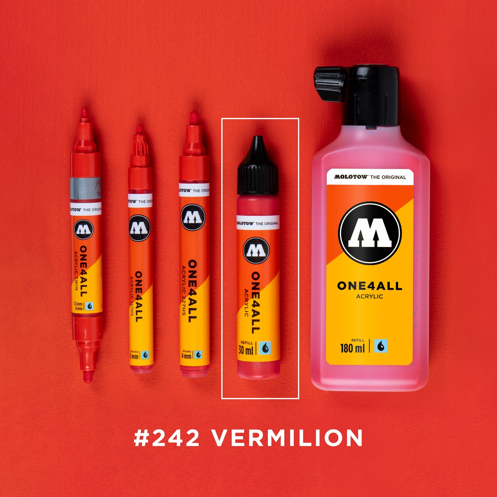 Molotow One4All 30ml Refill – Hervulbare acrylinkt voor markers