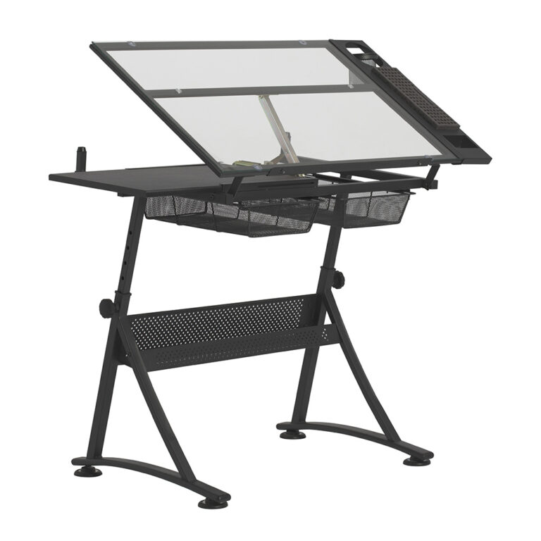 Studio Designs Fusion Drawing Table with Glass Top SD10108