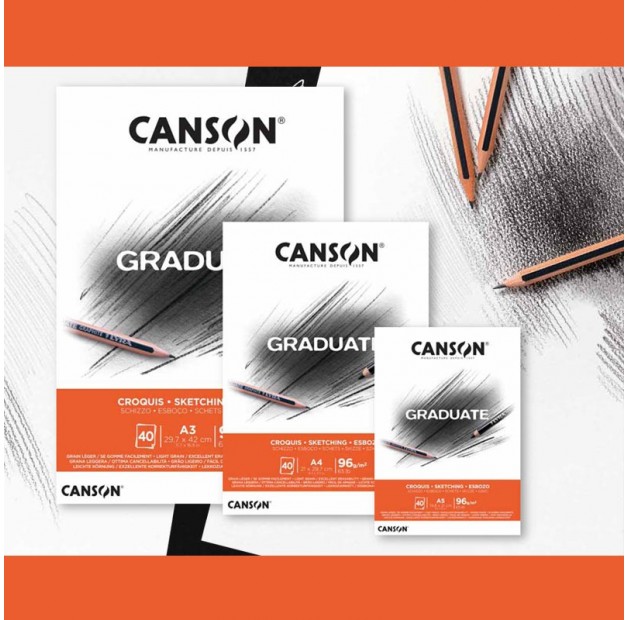 Canson Graduate Lichte Korrel Schets Papierblok 96 g/m² – 40 pagina’s