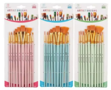 Kwastenset HB815 10st 17,5–20,5 cm mix kleur