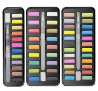 Aquarelverf set WYL088 met watertank penseel doos zwart