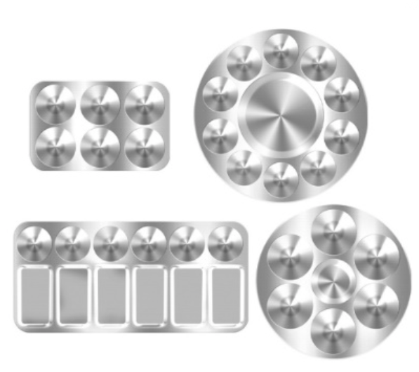 Aluminium schilder palet rond/rechthoek verschillende maten