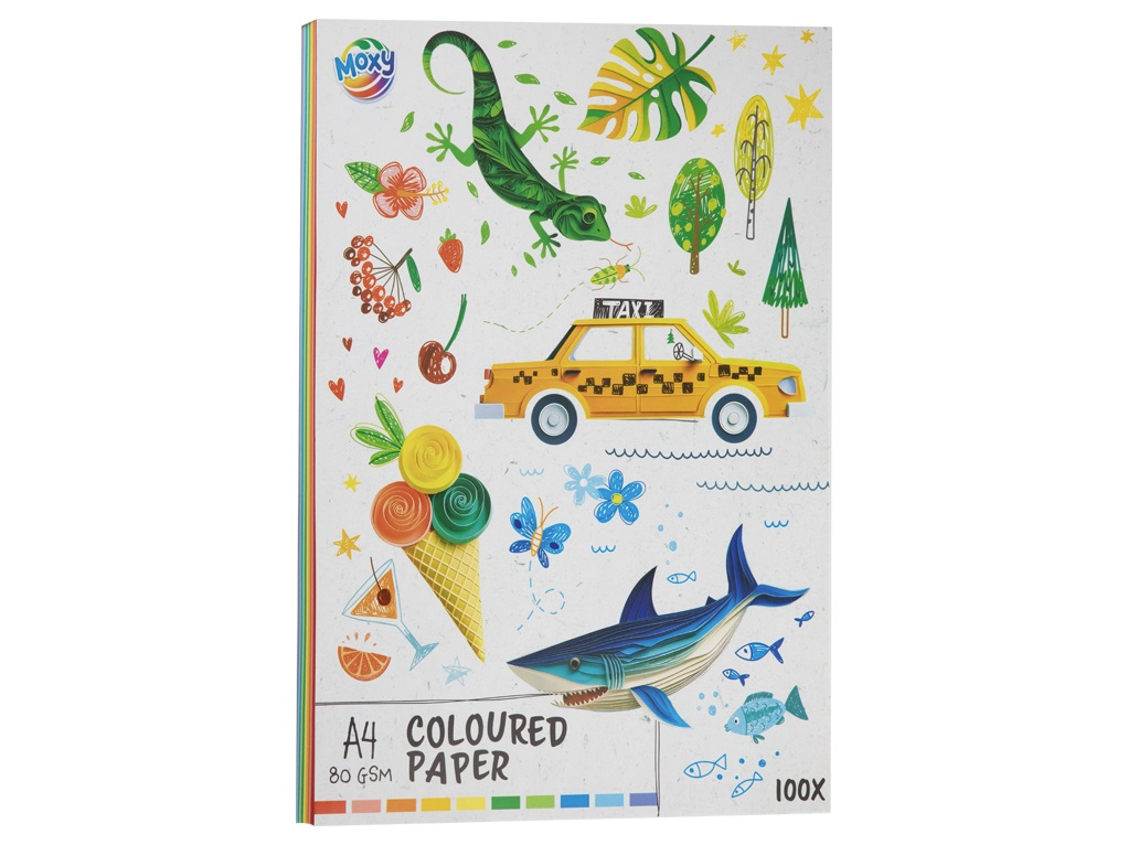 Moxy Gekleurd Papier A4, 100vel, 80g
