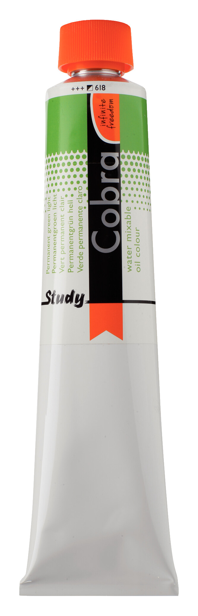 Cobra Study Water Vermengbare Olieverf Tube 200 ml Permanentgroen Licht 618