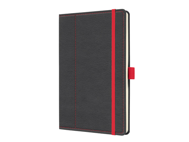 Notitieboek Conceptum A5 grijs -rood punt-gelijnd 194pag 80gr