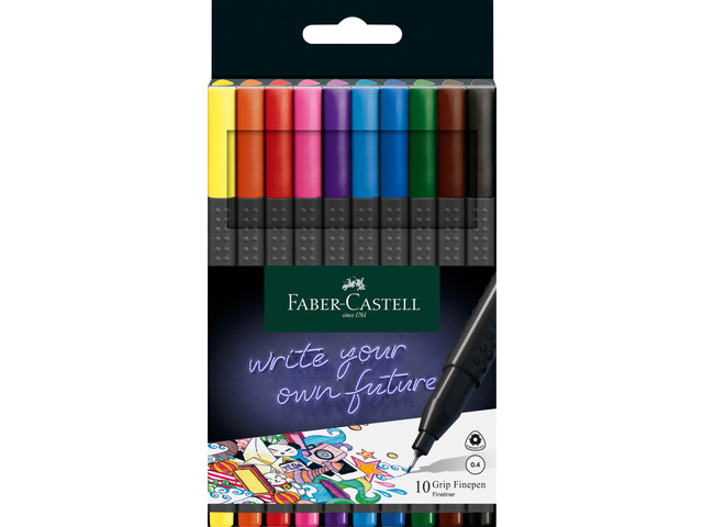 Fineliner FC Grip 0,4mm etui 10st. assorti
