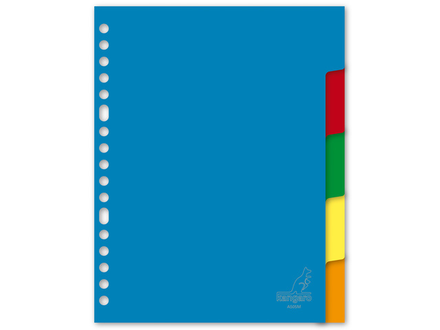 Tabblad Kangaro A5 blanco PP 120 micron 17r. 5dlg ass. t