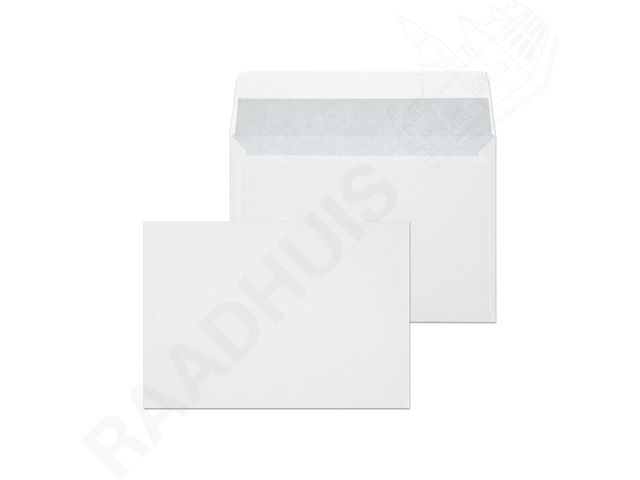 Envelop Raadhuis 114x162 C6 dienst plakstrip wit 80gr 25st