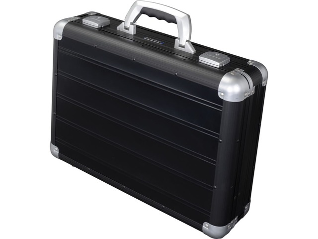 Laptop koffer Alumaxx VENTURE aluminium mat zwart kabel vak