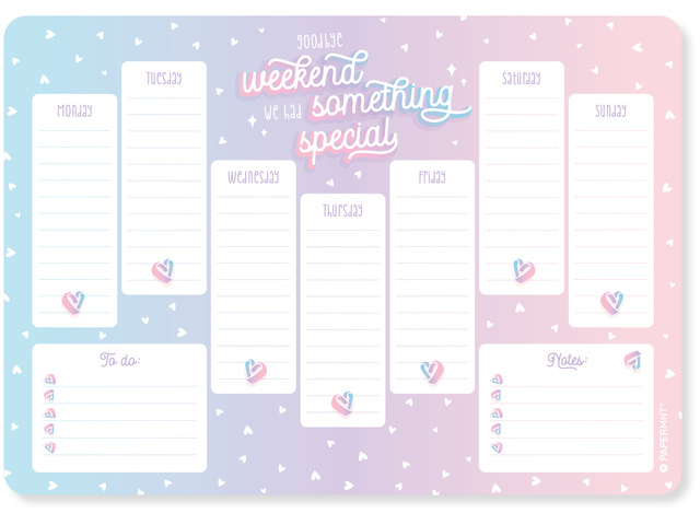 Weekplanner Purple Passion 21x29,7cm 60 vel