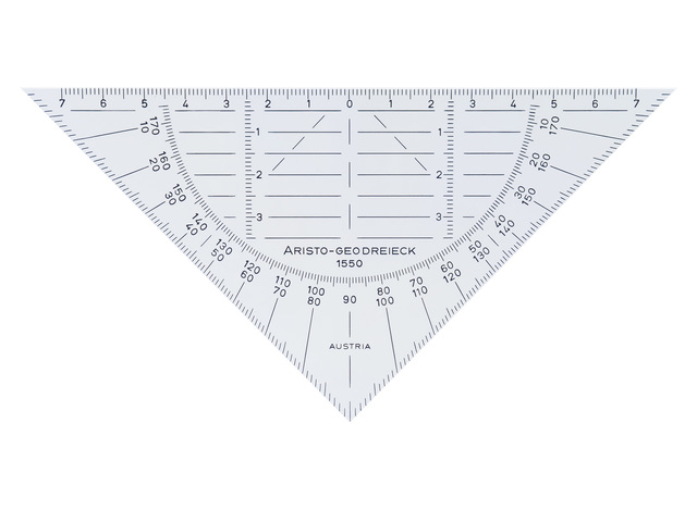 Geodriehoek Aristo 14cm flexibel onbreekbaar