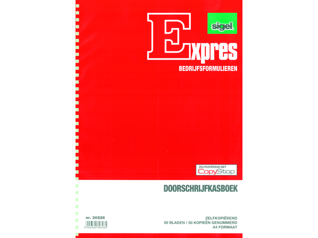 Doorschrijfkasboek Sigel Expres A4 2x50bl met spiraal