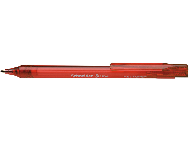 Balpen Schneider Fave M rood, schrijfkleur rood