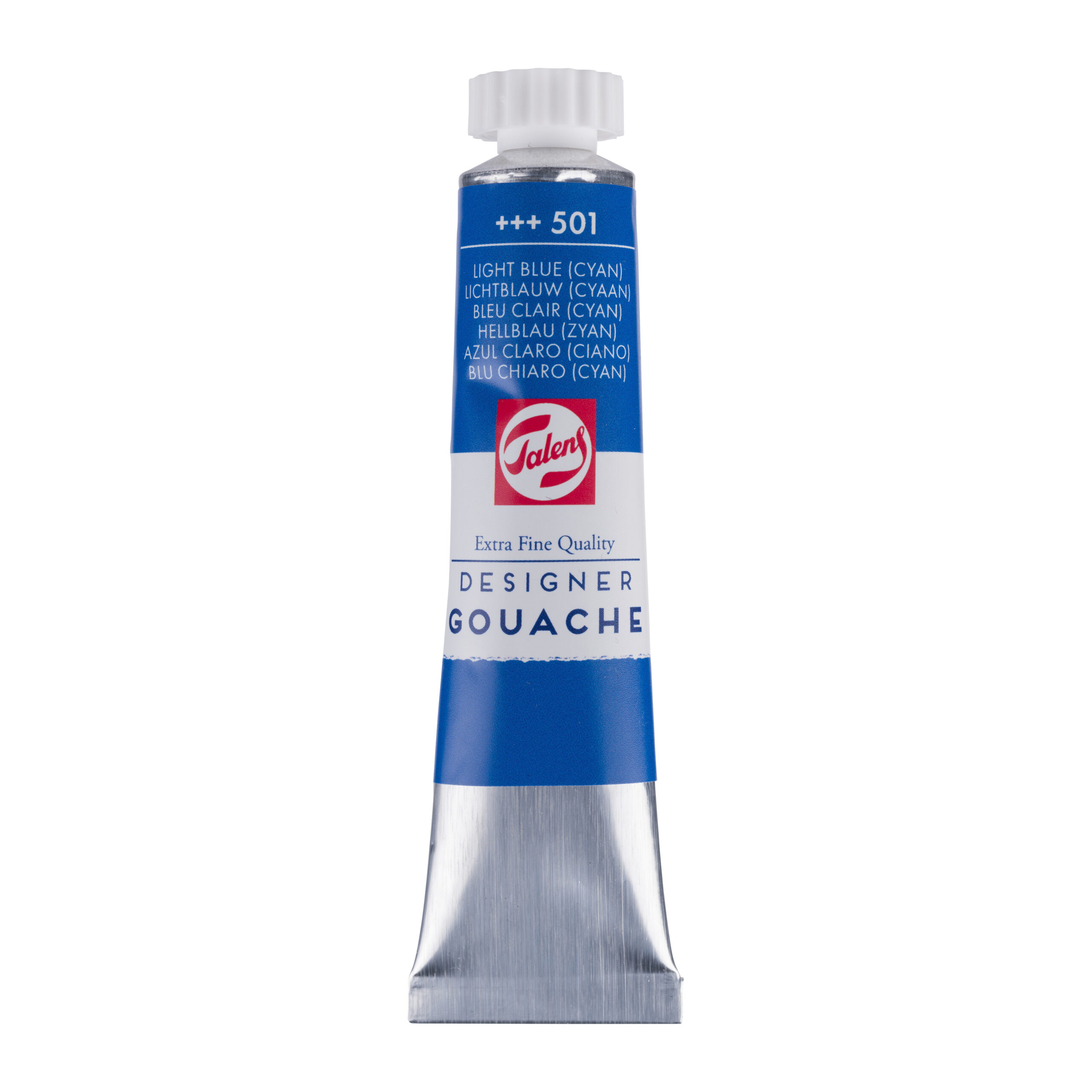 Talens Gouache Extra Fine Quality Tube 20 ml Lichtblauw (Cyaan) 501