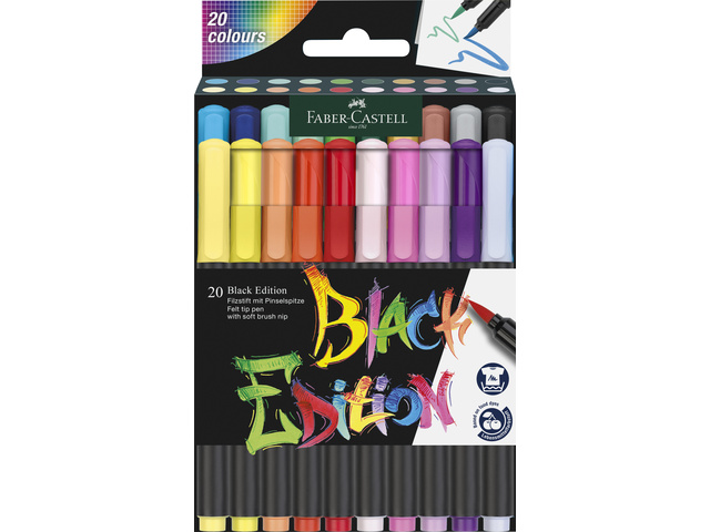 Brushpen FC Black Edition 20 stuks in karton etui