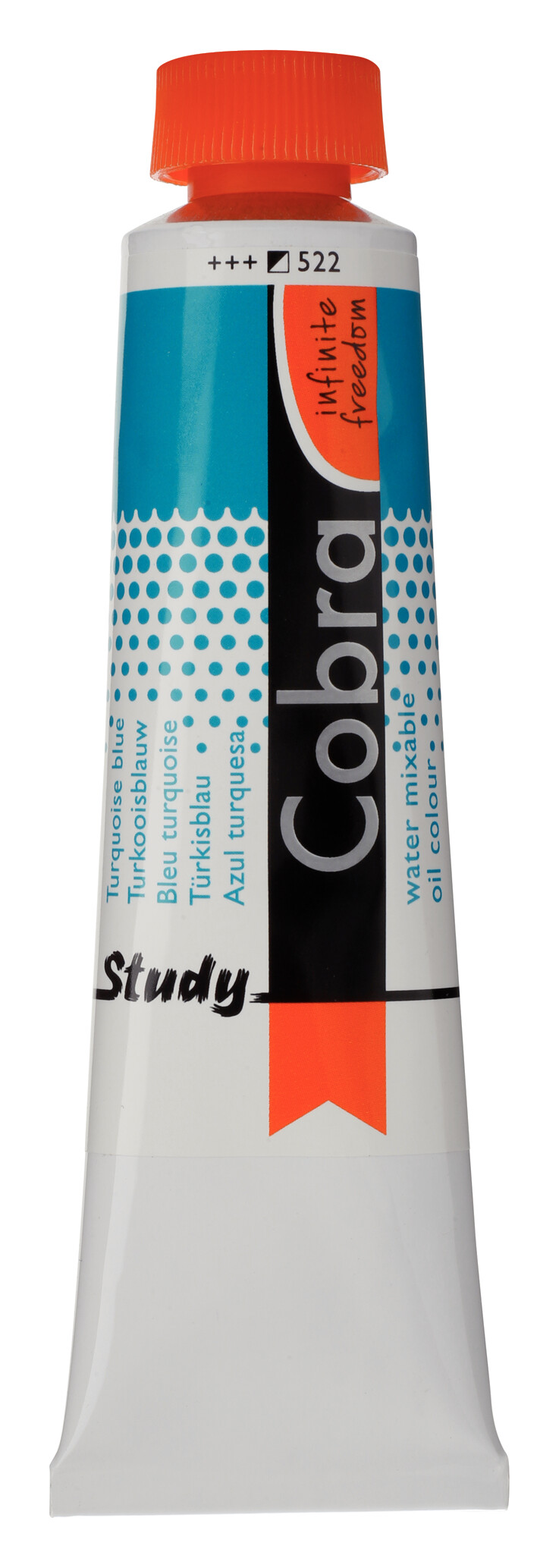 Cobra Study Water Vermengbare Olieverf Tube 40 ml Turkooisblauw 522