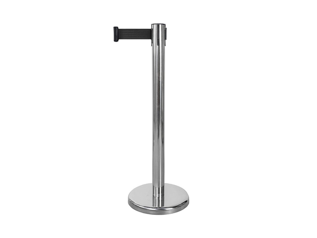 Afzetpaal Seco chrome met koord Set van 2